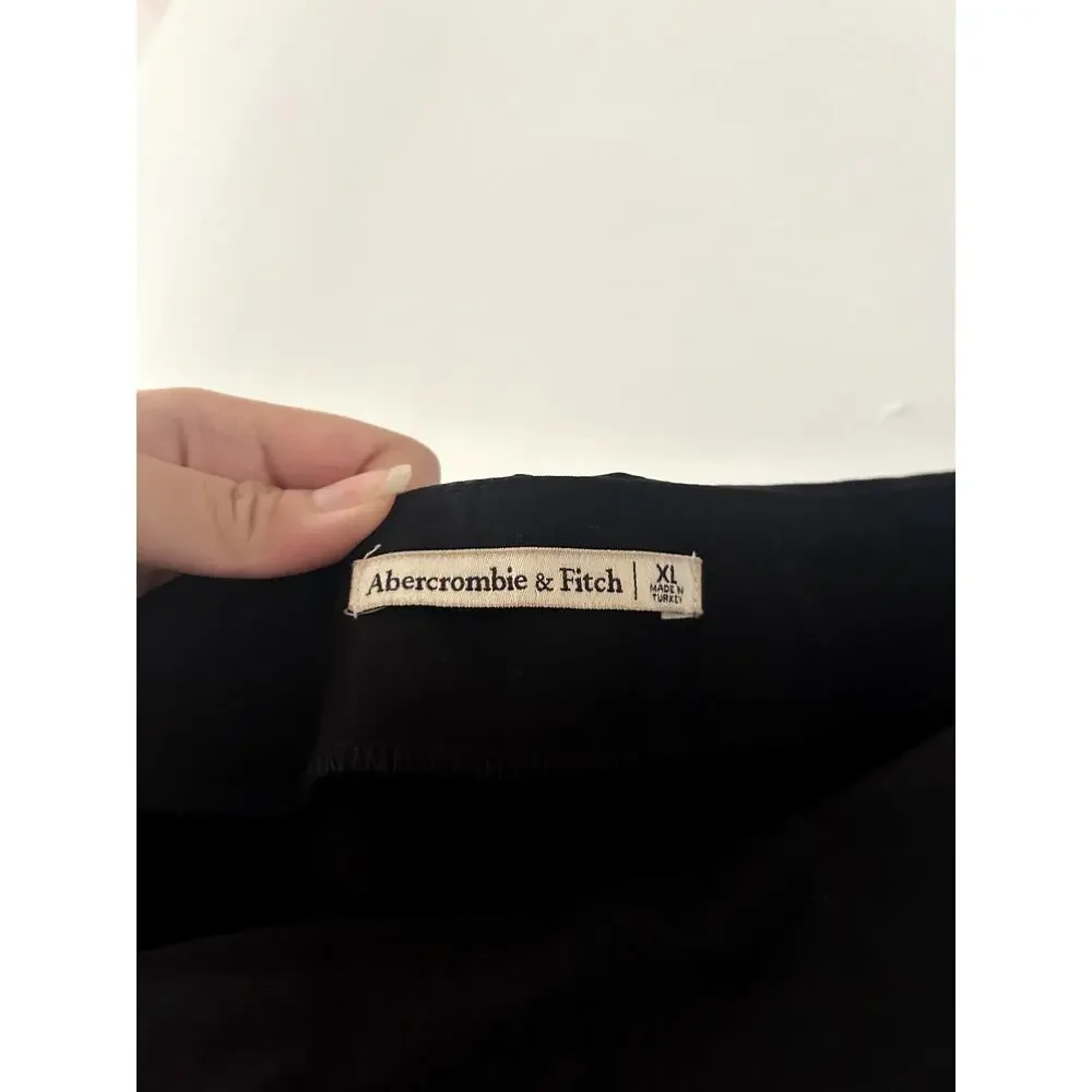 Abercrombie & Fitch Black Off-Shoulder Maxi Dress